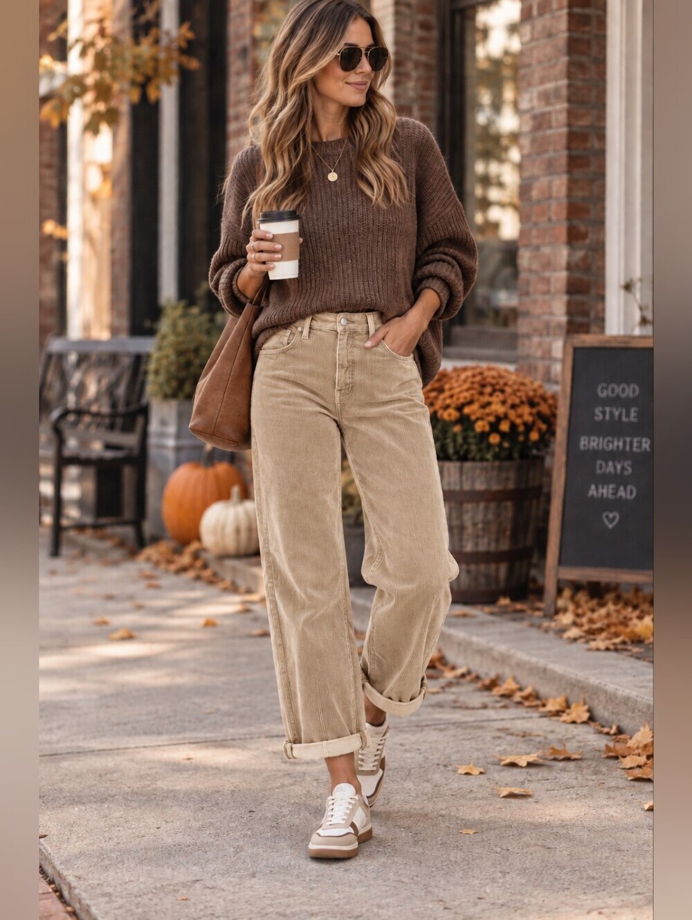 Risen High Rise Corduroy Barrel Jeans Tan Neutral Cuffed Ankle Crop Various NEW